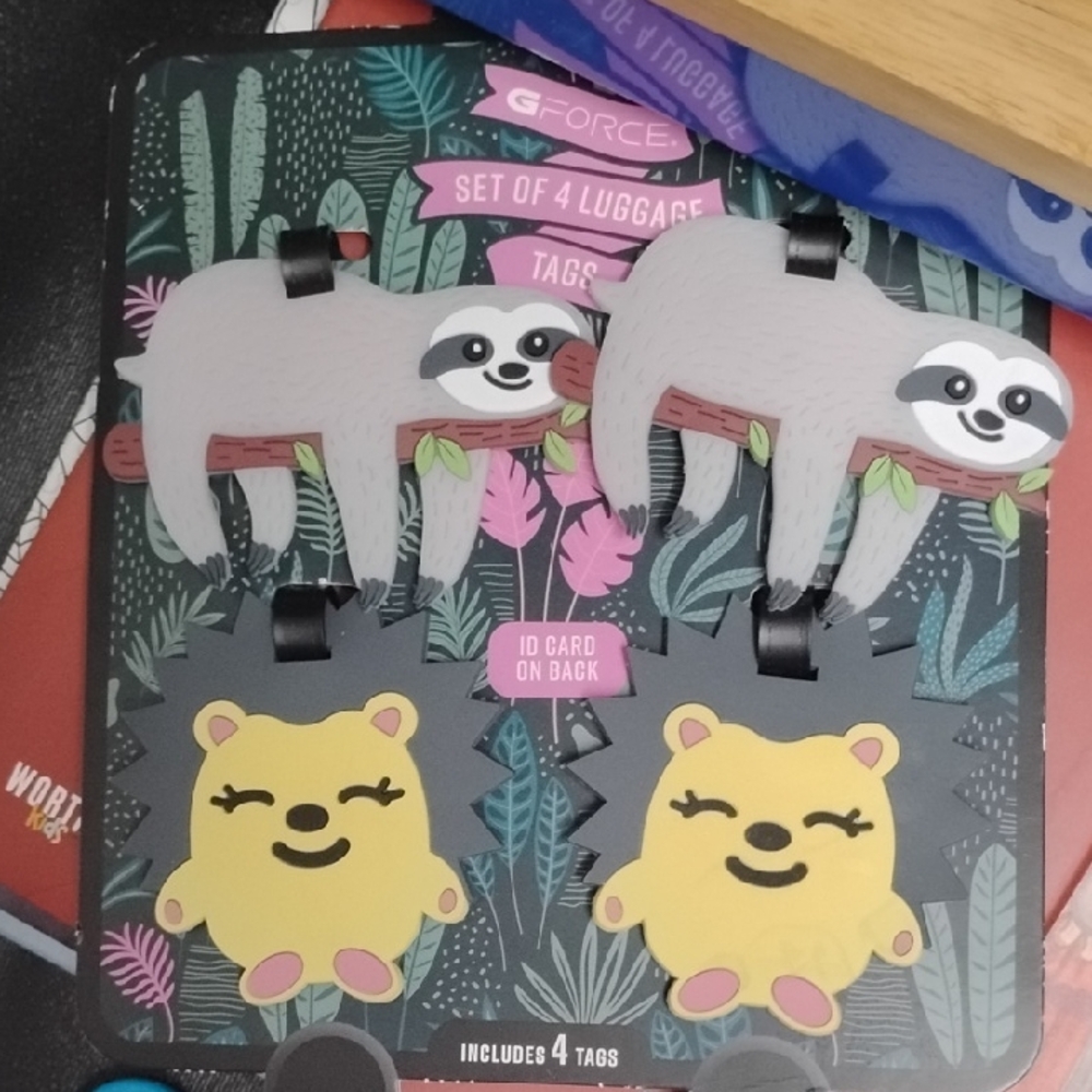 G/FORE Sloth and Hedgehog Luggage Tags - Multicolor
